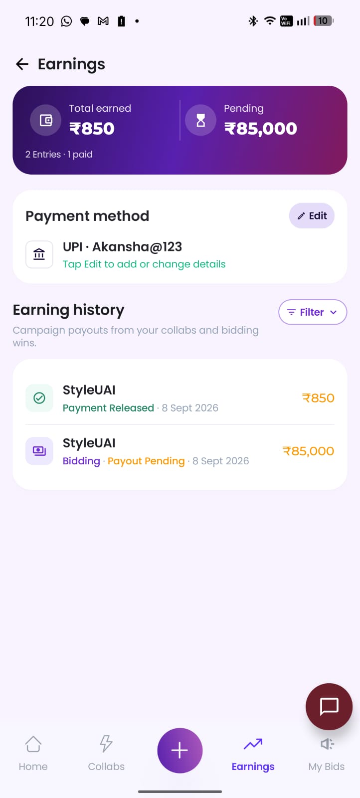 StyleUAI influencer app: approve, post and get paid
