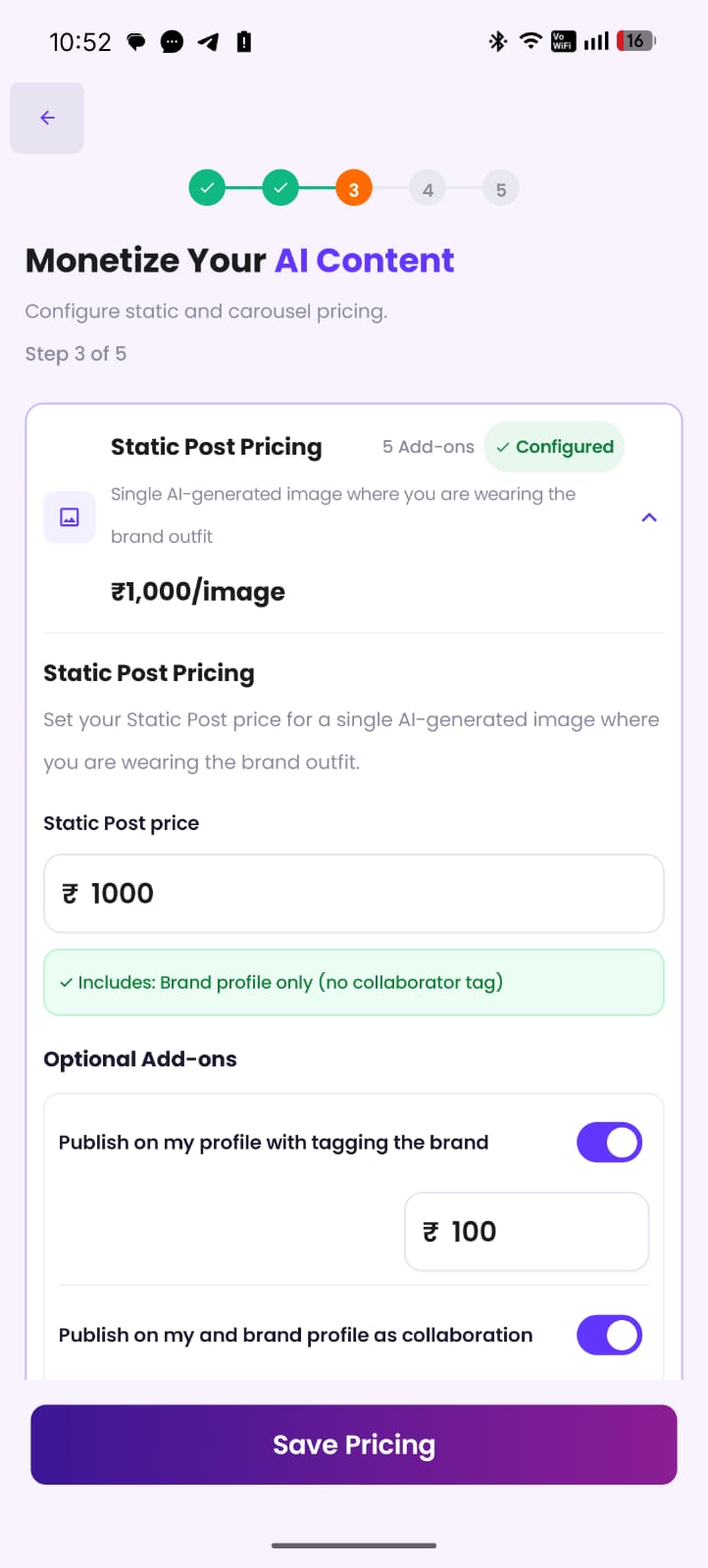 StyleUAI influencer app: license your AI likeness