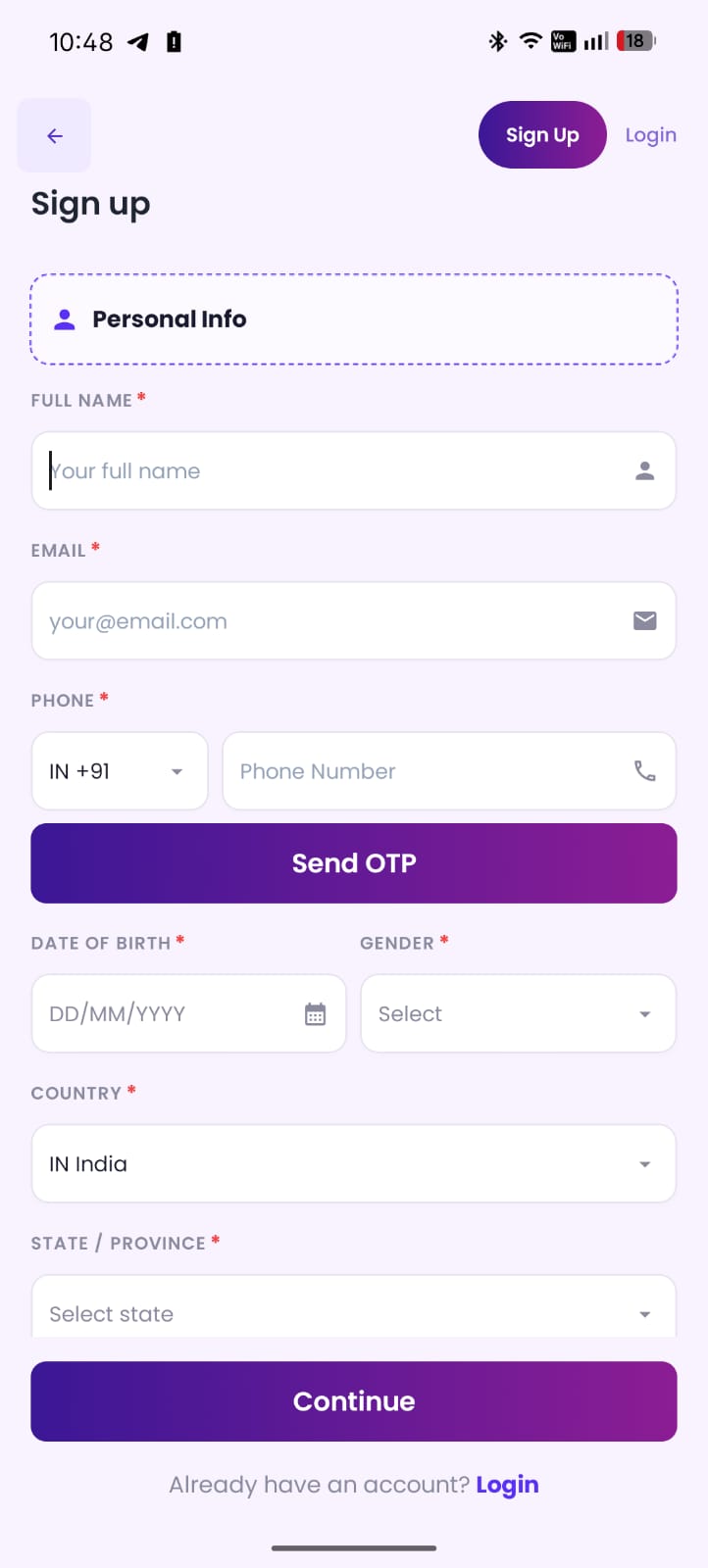 StyleUAI influencer app: sign up and add your photos